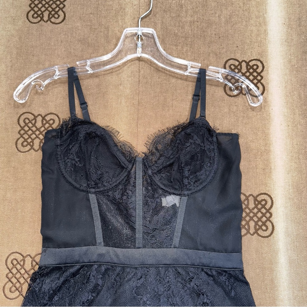 Klesis NWT! Heavenly Mesh Mini Dress In Black Size S - Picture 5 of 16